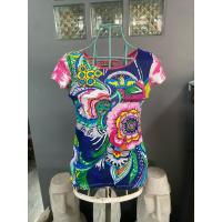 ราคา ✨Desigual เสื้อยืดแขนสั้นลายพิมพ์ (41115328670)
