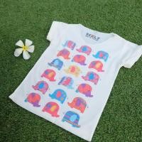 ราคา เสื้อยืดเด็กลายช้างตามภาพ SIZE XL (5786768450)