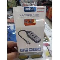 ราคา USB- C to 3- port Hub+LAN Gigabit Onten (9214573007)