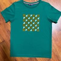 ราคา -มือสอง- เสื้อยืดเด็ก Fila sizeXXL สีเขียว สกรีนกำมะหยี่ (42367898603)