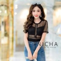 ราคา AB084 พร้อมส่ง บอดี้สูทลูกไม้ บอดี้สูท ผ้าลูกไม้ บอดี้สูทแขนสั้น แต่งลูกไม้ ซีทรู มีซับใน บอดี้สูทเซ็กซี่ ผู้หญิง (6055573630)