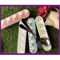 ราคา ชุดช้อนส้อมพกพาสำหรับเด็ก ชุดช้อนส้อมสแตนเลสพร้อมกล่อง (4823629023)