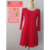 ราคา Forever21 Size L ชุดเดรสยืดสีแดง วันคริสต์มาส (18395891125)
