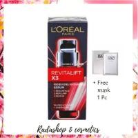 ราคา L'Oreal Paris Revitalift x3 renewing ANTI-AGING serum ลอรีอัลเซรั่มรีไวท์ทัลลิฟท์เลเซอร์ X3 (7148249748)