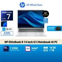 ราคา [แถมเป๋า+เมาส์] HP EliteBook 8 G1i 14" Notebook AI PC | Intel Core Ultra 7 | Win 11 Pro | 16 GB, 512GB/1TB |จอ IPS WUXGA (43908653607)