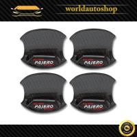 ราคา เบ้ากลม เบ้ารองมือเปิดประตู Pajero Sport เครฟล่าดำ 4 ชิ้น 4ประตู Mitsubishi Pajero Sport Montero Sport ปี2005 - 2019 (6679026369)