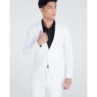 ราคา ชุดสูทผู้ชาย เสื้อ+กางเกง สีขาว (28239478926)