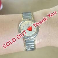 ราคา YSL Yves Saint Laurent Gold Plated Dial Stainless Steel Women’s Watch (1515706093)