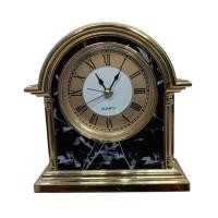 ราคา นาฬิกาตั้งโต๊ะทรงโดม วินเทจ สีทองลายหินอ่อนสีดำ สินค้ามือสองจากญี่ปุ่น ฟังก์ชั่นปลุกไม่ทำงาน (46355683735)