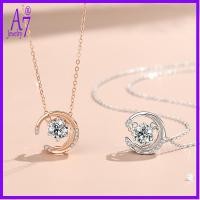 ราคา สร้อยคอเสี้ยว Moissanite หกกรงเล็บที่ทันสมัยและเรียบง่าย RXW2133 (50854702418)