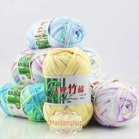 ราคา ไหมพรมเยื่อไผ่ ไหมแบมบูสีเหลือบ Bamboo น้ำหนัก50กรัม มีเก็บเงินปลายทางค่ะ (2303890111)