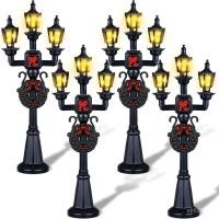 ราคา โคมไฟคริสต์มาสโพสต์หมู่บ้านอุปกรณ์เสริมหมู่บ้านนางฟ้าโคมไฟรถไฟโคมไฟถนนขนาดเล็กตกแต่งไฟถนนสําหรับทางเดินตุ๊กตา(โบว์สไตล์,4ชิ้น) ข2จีวี (55604664133)