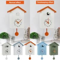 ราคา นาฬิกานกกาเหว่าพร้อม Chimer Minimalist Cuckoo เสียงนาฬิกาลูกตุ้มที่ละเอียดอ่อน Cuckoo นาฬิกา Bird House แบตเตอรี่ขับเคลื่อน (42961152533)