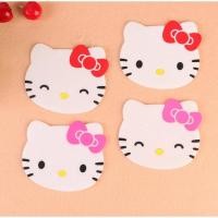 ราคา ็Hello Kitty คิตตี้ แผ่นรองแก้ว ทำจากPVC รูปการ์ตูนดัง น่ารัก ที่รองแก้วน้ำ สีสันสดใส ที่รองแก้ว (15151371596)