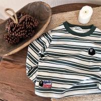 ราคา เสื้อยืดแขนยาว ลายทาง สีเขียวเข้ม แฟชั่นฤดูใบไม้ร่วง สไตล์บอททอม สําหรับเด็กผู้ชาย และเด็กผู้หญิง (20282851812)