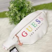 ราคา จัดโปร กระเป๋า คาดอก คาดเอว GUESS Factory 19GF-011 Gesable Waist Bag หนัง สีขาวสวยมากกของแท้ (2012701019)
