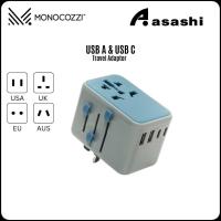 ราคา Monocozzi Bon Voyage Travel Adaptor พร้อมขั้วต่อ USB-A และ 3 X Usb-C 65W (23764212598)