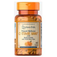 ราคา Vitamin C-1000 mg with Rose Hips Timed Release [ 60 เม็ด ] Puritan's Pride วิตามินซี+โรสฮิบ รุ่นดูดซึมต่อเนื่อง (7229537504)