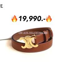 ราคา New celine medium triomphe belt 2.5 cm. เข็มขัด สี tan สวยมาก (18842571403)