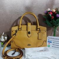 ราคา COACH 37779 MERCER SATCHEL 24 IN GRAIN LEATHER Color: Dark Gunmetal/Flax (1135753599)