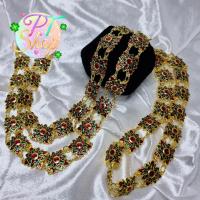ราคา สร้อยสังวาลย์ชุดไทย สีทองลงยา สังวาลย์ลงยาแบบโบราณ ร้าน PT Shop (52001185501)