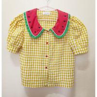 ราคา เสื้อแขนตุ๊กตาปกคอแตงโม มือสอง (40100596358)