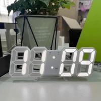 ราคา นาฬิกาดิจิตอล LED 3D นาฬิกาแขวนแฟชั่นเรืองแสง นาฬิกาอิเล็กทรอนิกส์มัลติฟังก์ชัน สร้างสรรค์ ปลั๊ก USB ตกแต่งบ้าน (28282031428)