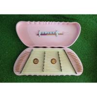 ราคา ขิมผีเสื้อ ไม้สักทอง เกรดประกวด ทำสีนมชมพู ละมุน (43950515705)