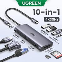 ราคา UGREEN USB C HUB 10 in 1 USB C HUB พร้อม 4K HDMI VGA PD 100W Power Delivery (41328029214)