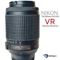 ราคา เลนส์ออโต้ Nikon AF-S DX NIKKOR 55-200mm F4-5.6G VR ED Lens for F Mount พร้อมฝาหน้า ท้าย (26302050405)