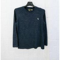 ราคา POLO RALPH LAUREN แท้ อก37 เสื้อยืดคอกลมแขนยาวสีกรมสปอต (25830556095)