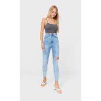ราคา Stradivarius กางเกงยีนส์สกินนี่ high waist skinny เอวสูง สียีนส์ฟอก ผ้ายืด นิ่มแน่น (14219182412)
