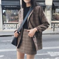 ราคา สูทผู้หญิง สูทผู้หญิง เสื้อสูท+กระโปรง+เสื้อ สไตล์เกาหลี (8578447289)