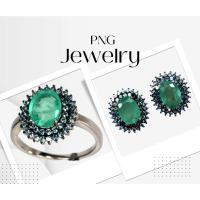 ราคา ชุดเเซ็ต เงินแท้ 925 ต่างหู และ แหวน พลอยแท้ มรกต (Emerald) 7 x 9 mm. ล้อม ไพลิน-น้ำเงิน (เผาเก่า) (25780725865)