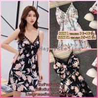ราคา ชุดนอนเดรสกระโปรง สายเดี่ยว ผ้าซาติน ลายดอกไม้ สวย เซ็กซี่ สำหรับสาวไซส์กลาง ถึง สาวอวบ (15800002541)