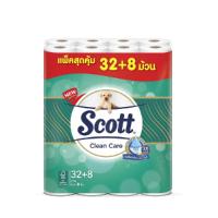 ราคา SCOTT กระดาษชำระ หนา 3 ชั้น รุ่น clean care (แพ็ค 32+8 ม้วน) (29671082295)