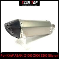 ราคา Universal Exhaust Slip on For Kawasaki Z1000 Z900 Z800 Motorcycle Exhaust Elbow Muffler MT09 Tmax 5 (55904968698)