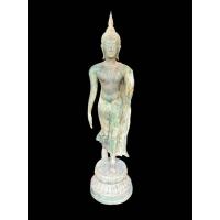 ราคา พระพุทธรูป ศิลปะสุโขทัย ปางลีลา สมัยสุโขทัย (ระหว่าง พ.ศ. ๑๘๐๐ – ๑๘๙๓) สูง1.45เมตร เนื้อโลหะสำริด (43763744502)