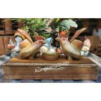 ราคา A01 กล่องไม้ กล่องใส่สิ่งของ เครื่องประดับ ลาย ไก่ ไก่ไม้ (28781135326)