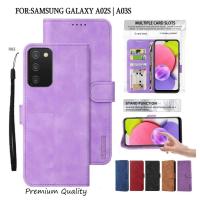 ราคา SAMSUNG GALAXY A03s | A02s Leather Flip Cover Wallet Case Leather Case Wallet Leather Flip Case (54204289598)