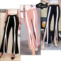 ราคา กางเกงขาม้าแต่งแถบผ่าหน้า (2886979585)