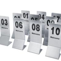 ราคา ป้ายหมายเลขโต๊ะสแตนเลส ป้ายหมายเลขโต๊ะ ร้านอาหารสั่งอาหาร ป้ายหมายเลขโต๊ะ หมายเลขสองด้าน U4JS (42460993040)