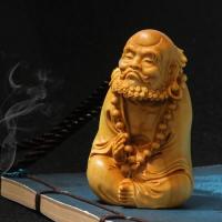 ราคา 7-8 CM Damo Monk Boxwood Carving Dharma Figurine Buddha Small Sculpture Feng Shui Home Decor (50654292720)