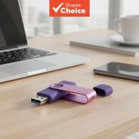 ราคา แฟลชไดร์ฟ OTG 2-in-1 ความจุ 4GB 8GB แบบหมุนได้ ใช้งานร่วมกับสมาร์ทโฟน, พีซี, ทีวี, ลําโพง (54350194798)