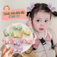 ราคา 2 PCS Korean Style Kids Hair Clips Pearl Bow Flower Cute Butterfly Hair Accessories for Girls (41852667907)