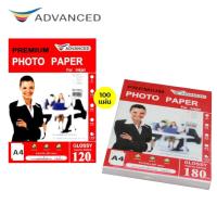 ราคา Advanced กระดาษ PHOTO GLOSSY ขนาด A4 120G/150G/180G/ จำนวน 100 แผ่น (22859402316)