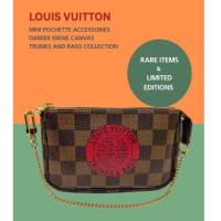 ราคา Louis Vuitton Mini Pochette Accessories Damier Ebene Canvas Trunks And Bags Collection…Authentic (47700222392)
