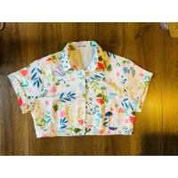 ราคา เสื้อเชิ้ต ขาว ลายดอก s อก 34-36‘ เอวจั้ม เป็นเสื้อครอป (25837004457)