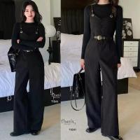 ราคา เซ็ตเสื้อแขนยาวตัวใน+เอี๊ยมลูกฟูก พร้อมเข็มขัด (19195708926)