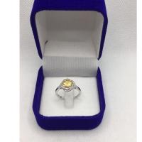 ราคา แหวนซิทริน เงินแท้ 925 ชุบทองคำขาว (4694016910)